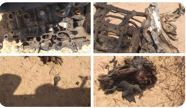 صور وتفاصيل انفجار مفخخة استهدف موكبا للتحالف شرقي اليمن